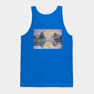 Sunset in Milford Sound, New Zealand Tank Top